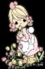 Схема вышивки «Baby girl with flowers»