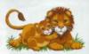 Схема вышивки «Львица с малышом»
