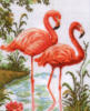 Схема вышивки «Розовый фламинго»