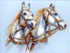 Схема вышивки «Пара белых лошадей»