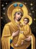 Схема вышивки «Золотая тихвинская богородица»