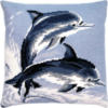 Схема вышивки «Подушка дельфины»
