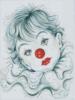 Схема вышивки «Клоун с красным носом»