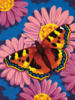 Схема вышивки «Бабочка на цветах»