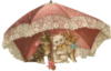 Схема вышивки «Котята под зонтом»