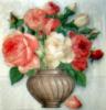 Схема вышивки «Розы в вазоне»