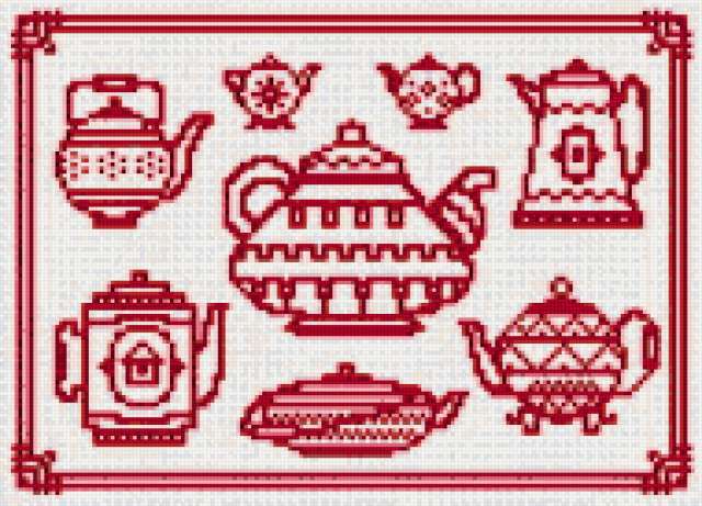 Схемы вышивок монохром на кухню Схемы вышивок монохром на кухню