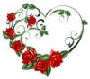 Схема вышивки «Сердце в розах»