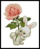 Схема вышивки «Зайчонок с розой»