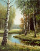 Пейзаж с лесной речкой: оригинал