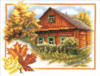 Схема вышивки «Осень в деревни»