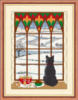 Схема вышивки «Зимнее окно»