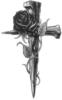 Схема вышивки «Роза и крест»