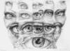 Схема вышивки «Глаза-лица»