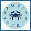 Схема вышивки «Часы зодиак-рак»