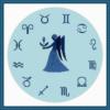 Схема вышивки «Часы зодиак-дева»
