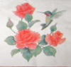 Схема вышивки «Розы и птица»