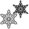 Схема вышивки «Подушка и картина-Snowflakes»