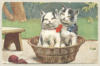 Схема вышивки «Кошки в корзинке»
