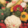 Схема вышивки «Часы овощи»
