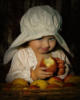 Девочка с яблоком: оригинал
