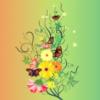 Схема вышивки «Подушка Бабочки и цветы»