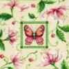 Схема вышивки «Подушка Бабочка и цветы»