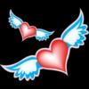 Схема вышивки «Подушка "2 ангельских сердца=7"»