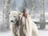 Схема вышивки «Девушка с белым медведем»