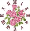 Схема вышивки «Букет роз-часы»