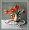 Схема вышивки «Тюльпаны в вазе»