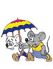 Схема вышивки «Мыши под зонтом»