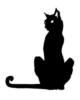 Схема вышивки «Черно-белый кот»