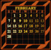 Схема вышивки «Calendar 2010 February»
