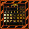Схема вышивки «Calendar 2010 April»