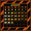 Схема вышивки «Calendar 2010 August»
