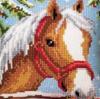 Схема вышивки «Подушка "Лошадь в снегу"»