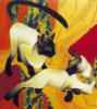 Схема вышивки «Сиамские кошки»