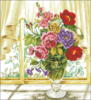 Схема вышивки «Цветы у окна»