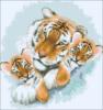 Схема вышивки «Тигрята с мамой»