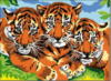 Схема вышивки «Тигриная семейка»