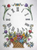 Схема вышивки «Часы Корзинка цветов»
