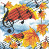 Схема вышивки «Подушка Осенняя мелодия»