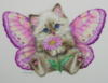 Схема вышивки «Кто я-котенок или бабочка?»