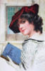 Схема вышивки «Дама с книгой»