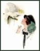 Схема вышивки «Девушка с белым попугаем»