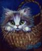 Схема вышивки «Кошка в лукошке»