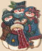 Схема вышивки «Семейство снеговиков»