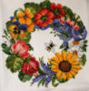 Схема вышивки «Венок из ярких цветов»