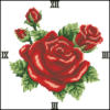 Схема вышивки «Циферблат Алая роза»